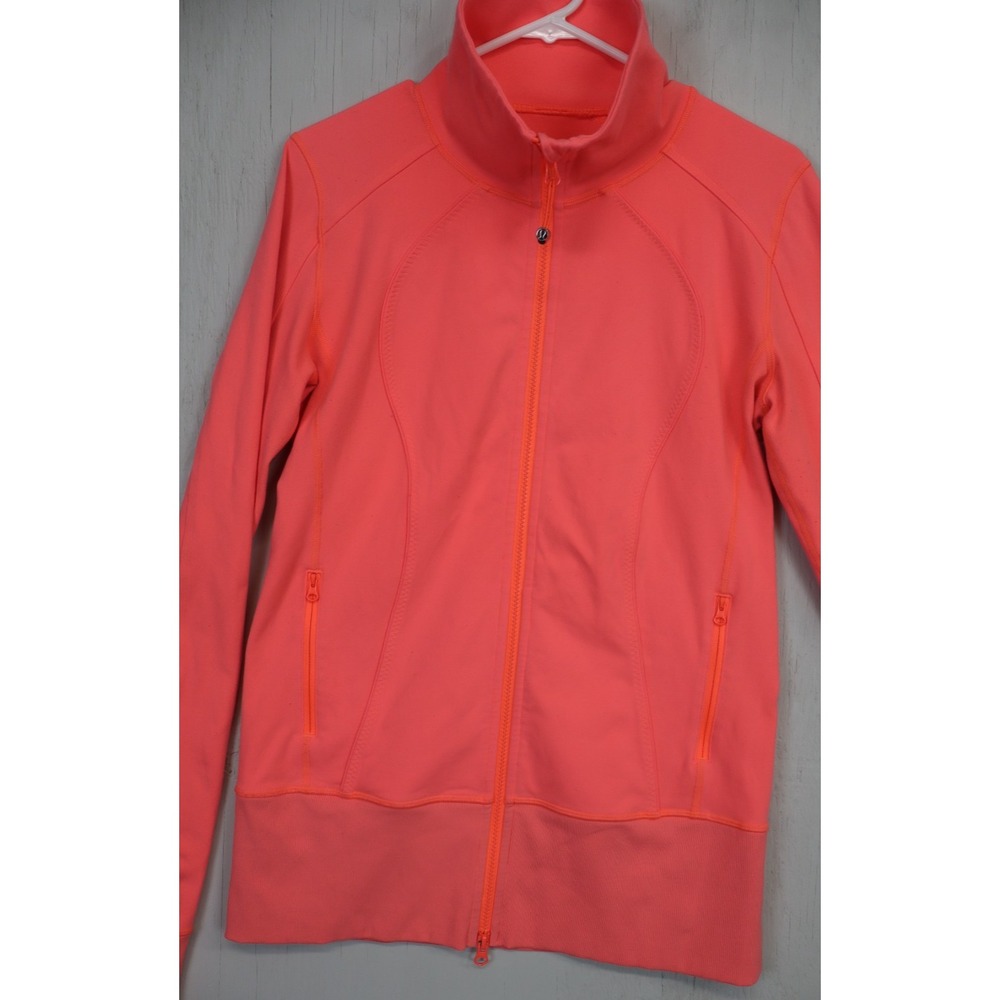 Lululemon Nice Asana Yoga Jacket Pink Womens Size 10 W4C02S Very Light Flare - Picture 4 of 7